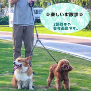ペット用 3頭引きリード 犬用 リード トリプルリード ペットグッズ お散歩用品 3匹 2匹 取外し可能 ドッグ いぬ 紐 肉球
