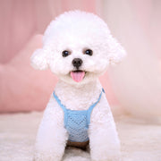 ドッグウェア ペットウェア キャミソール 犬服 小型犬 洋服 ワッペン ワンポイント メッシュ風 通気性 おしゃれ かわいい お出かけ お散歩 ガーリー キュート いぬ イヌ