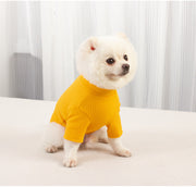 ペット用カットソー ペットウェア 犬服 猫服 無地 袖あり ドッグウェア 可愛い おしゃれ お出かけ お散歩 記念写真 ギフト プレゼント ワンちゃん ネコちゃん イヌ ネコ キャット ドッグ ピンク 黄色 青