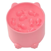 フードボウル ペット用食器 猫用食器 犬用食器 エサ入れ 早食い防止 餌皿 給餌 給水 凸凹 デコボコ サークル 丸 ペット用品 ペットグッズ 丸のみ防止 早食い予防 フードディッシュ 単色 シンプル 青 ピンク 緑