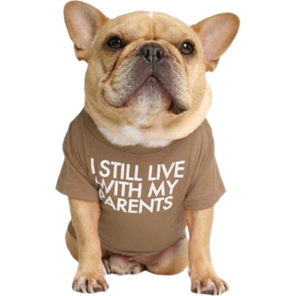 ペットウェア Tシャツ 犬服 洋服 ドッグウェア フレンチブルドッグ カーキ×PARENTS バリエーション画像
