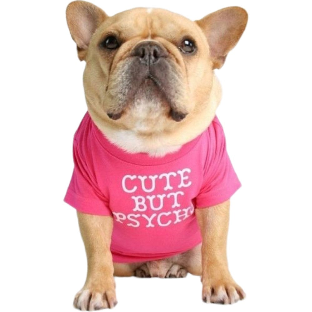 ペットウェア Tシャツ 犬服 洋服 ドッグウェア フレンチブルドッグ ピンク×CUTE バリエーション画像