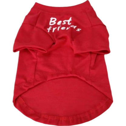 ペットウェア Tシャツ 犬服 洋服 ドッグウェア フレンチブルドッグ レッド×BEST バリエーション画像