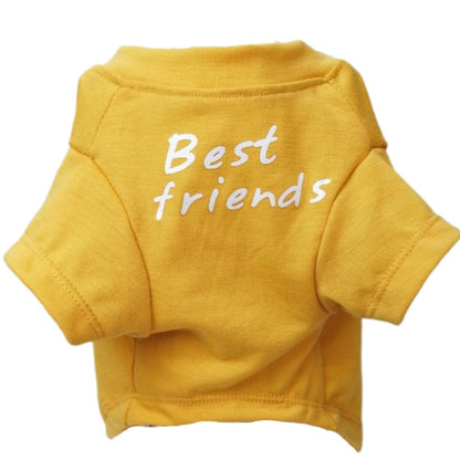 ペットウェア Tシャツ 犬服 洋服 ドッグウェア フレンチブルドッグ イエロー×BEST バリエーション画像