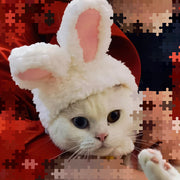 ペット用コスプレ帽子 ペット用コスプレ小物 ペット用被り物 猫 ネコ 小型犬 イヌ 小動物用 ペットグッズ ペット用品 うさ耳 ウサ耳 ウサギ 兎 動物 アニマル ピンク ホワイト カジュアル ポップ 可愛い キュート イベント 仮装 ハロウィン イースター