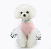 ドッグウェア 犬服 ワンピース フレア Aライン チュール ボーダー柄 ロゴ ペット 犬 猫 小型犬 洋服 ノースリーブ 袖なし ドッキングワンピース プルオーバー 切り替え ギャザー かわいい 可愛い おしゃれ お洒落 いぬ イヌ DOG 中型犬 ねこ ネコ キャット CAT プレゼント ギフト 贈り物 お散歩 お出かけ 春 夏 秋 XS S M L XL