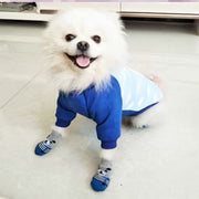 ペット用 靴下 犬用  くつ下 ソックス 4枚セット 1足分 1頭分 小型犬 中型犬 猫 ドッグ 滑り止め 寒さ対策 保護 可愛い かわいい お洒落 おしゃれ イヌ くつした