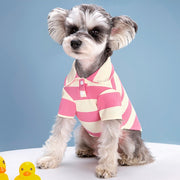ペット用ポロシャツ イヌ用ポロシャツ 小型犬 中型犬 猫 ネコ ペット服 ペットウェア 犬服 ドッグウェア トップス カットソー 角襟 プルオーバー 総柄 ボーダー グリーン ブルー レッド シンプル カジュアル 可愛い キュート おしゃれ 春 夏
