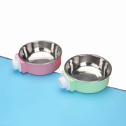 ペット用フードボウル 犬 猫 いぬ ねこ ペット 餌入れ エサ入れ 水入れ 円形 丸型 ラウンド プラスチック ステンレス シンプル 餌やり 水やり 水飲み 青 ピンク 緑