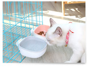 ペット用食器 フードボウル 猫用 犬用 ウォーターボウル 餌皿 餌入れ 水入れ ケージ取り付け ケージ固定 エサ入れ 肉球 凸凹 早食い防止 ペット用品 ネコ用 イヌ用 ペットグッズ