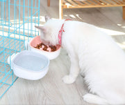 ペット用食器 フードボウル 猫用 犬用 ウォーターボウル 餌皿 餌入れ 水入れ ケージ取り付け ケージ固定 エサ入れ 肉球 凸凹 早食い防止 ペット用品 ネコ用 イヌ用 ペットグッズ