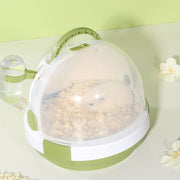 小動物用ペットギャリー キャリーケース キャリーバック ペット用品 ハムスター 給水器付き 持ち手 お出かけ 外出 通院 通気性 丸型 かわいい