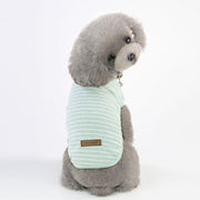 ドッグウエア ペットウェア タンクトップ トップス ラウンドネック プルオーバー 犬の服 犬服 英字 ロゴ ボーダー柄 リブ 猫服 ネコ イヌ お出かけ おしゃれ カジュアル お散歩 ペットグッズ キャット 小型犬 中型犬 S M L XL 2XL 汚れ防止 袖なし ブルー 青 グリーン ピンク グレー レッド キャットウェア