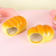 ハムスター用ハウス ハムスターハウス 小動物用ハウス ペット用インテリア ペット用品 ペットグッズ 陶器製 パン型 ブレッド型 丸型 長方形 カジュアル ポップ ユニーク 可愛い キュート おしゃれ