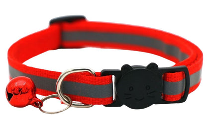 猫用首輪 カラー セーフティバックル 安全バックル 反射 ペットグッズ レッド バリエーション画像