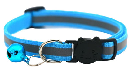 猫用首輪 カラー セーフティバックル 安全バックル 反射 ペットグッズ スカイブルー バリエーション画像