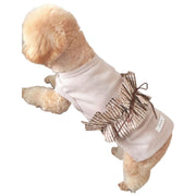 【ギンガムリボンタンクトップ】犬 服 犬服 ペットウェア ドッグウェア タンクトップ ノースリーブ 袖なし 韓国風 洋服 犬用 猫用 春服 夏服 ピンク イエロー ベージュ フリル レース リボン ギンガムチェック かわいい おしゃれ 小型犬 中型犬 トイプードル チワワ ポメラニアン  ペット服 犬の服 散歩 お出かけ Too Wow トゥーワオ