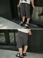 上下セット 半袖Tシャツ サルエルパンツ ハーフパンツ 半ズボン 子供用 2点セット トップス ボトムス 星 スター シンプル 無地 カジュアル ツーピース 男の子 男児 女の子 女児 キッズ 子供服 子ども服 こども服