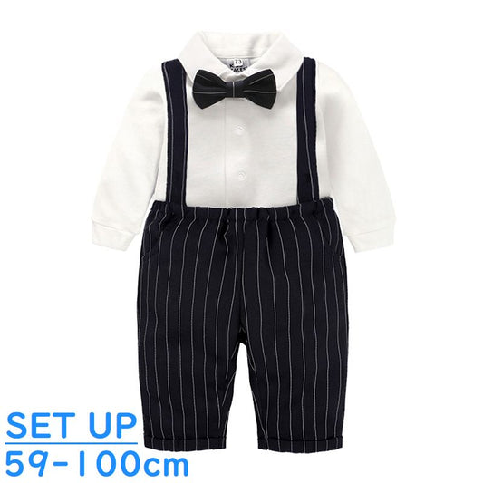 セットアップ 上下セット 蝶ネクタイ付き ベビー服 赤ちゃん キッズ 商品画像