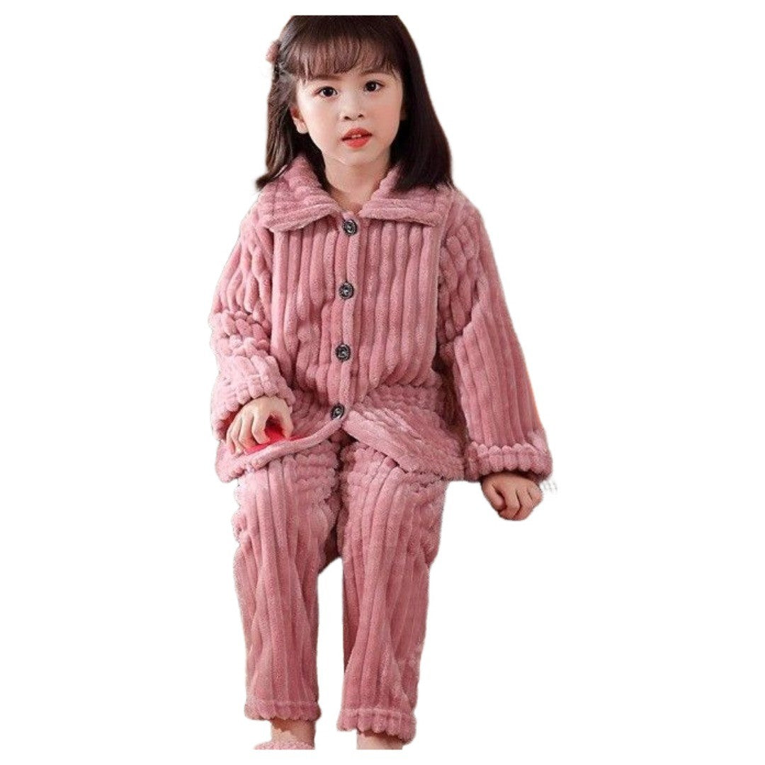 パジャマ ルームウェア 部屋着 上下 キッズ ベビー 子供服 長袖 長ズボン 厚手 フリース 秋冬 防寒 保温 暖かい 前開き
