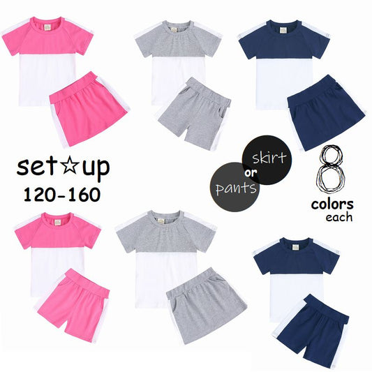 子供服 セットアップ 半袖 Tシャツ スカート ショートパンツ 商品画像