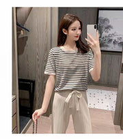 セットアップ ツーピース レディース ワイドパンツ 上下セット 半袖 太めパンツ おしゃれ 上品 カジュアル