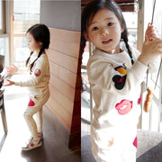 セットアップ 上下セット スウェット ジャージ 子供服 キッズ ベビー トレーナー 長ズボン ロングパンツ こども服 春 秋 冬 クルーネック 長袖 プルオーバー ワッペン刺繍 スウェットパンツ ルームウェア 部屋着 女の子 男の子 男児 女児 幼児 可愛い おしゃれ カジュアル 80cm 90cm 100cm 110cm 120cm 130cm 140cm