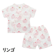 甚平 上下セット 和服 子供服 キッズ ベビー 女の子 男の子 パジャマ 半袖 半ズボン 短パン 寝間着 部屋着 ルームウェア Vネック ウエストゴム トップス ボトムス 寝巻き ラフ リラックス 夏 可愛い おしゃれ 80 90 100 110 120