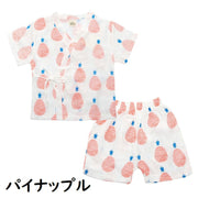 甚平 上下セット 和服 子供服 キッズ ベビー 女の子 男の子 パジャマ 半袖 半ズボン 短パン 寝間着 部屋着 ルームウェア Vネック ウエストゴム トップス ボトムス 寝巻き ラフ リラックス 夏 可愛い おしゃれ 80 90 100 110 120