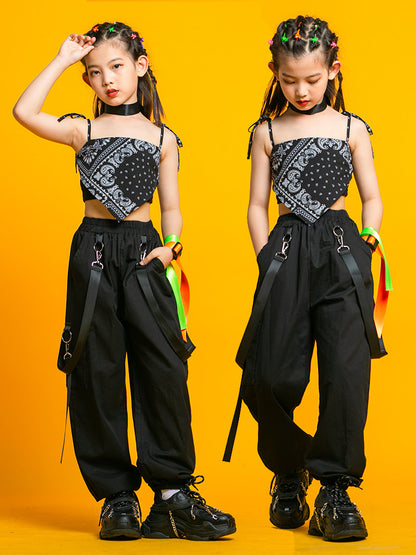 キッズダンス衣装 女の子 キッズ ジュニア セットアップ スクエアネック 商品画像3