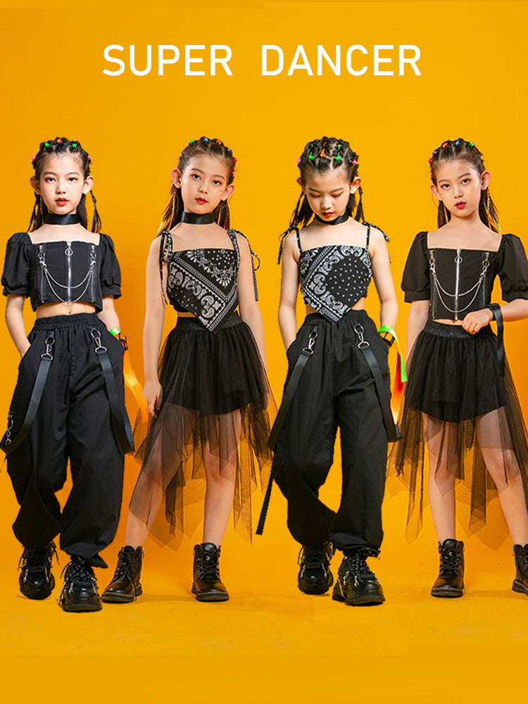 キッズダンス衣装 女の子 キッズ ジュニア セットアップ スクエアネック 商品画像4