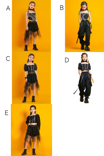 キッズダンス衣装 女の子 キッズ ジュニア セットアップ スクエアネック 商品画像5