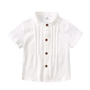 セットアップ 上下セット キッズ ベビー 男の子 子供服 トップス 半袖シャツ ボタン ボトムス 半ズボン ポケット サスペンダー おしゃれ お出かけ