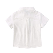 セットアップ 上下セット キッズ ベビー 男の子 子供服 トップス 半袖シャツ ボタン ボトムス 半ズボン ポケット サスペンダー おしゃれ お出かけ