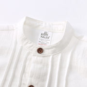 セットアップ 上下セット キッズ ベビー 男の子 子供服 トップス 半袖シャツ ボタン ボトムス 半ズボン ポケット サスペンダー おしゃれ お出かけ