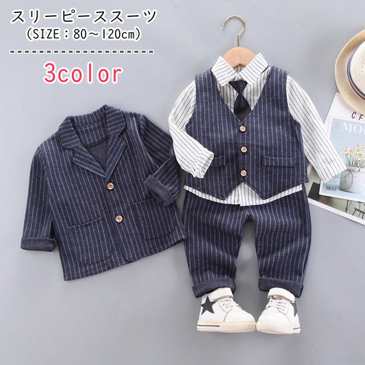 スリーピーススーツ セットアップ 上下セット シングルスーツ シャツ ベスト 商品画像