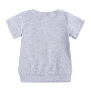 セットアップ 上下 2点セット キッズ ベビー 子供 女の子 男の子 半袖 カットソー Tシャツ ショートパンツ 短パン 無地 シンプル リブ パジャマ ルームウェア 寝間着 寝巻き カジュアル ラウンドネック ウエストゴム プルオーバー トップス ボトムス 子供服