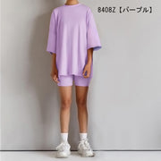 ルームウェア パジャマ 上下セット 男女兼用 ユニセックス レディース 女性 メンズ 男性 半袖 半ズボン Tシャツ カットソー ショートパンツ 短パン 部屋着 寝間着 シンプル