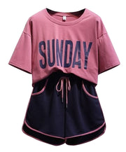 半袖Tシャツ ショートパンツ セットアップ 上下セット レディース トップス ボトムス 夏 ラウンドネック ショーパン ロゴ スポーティ カジュアル