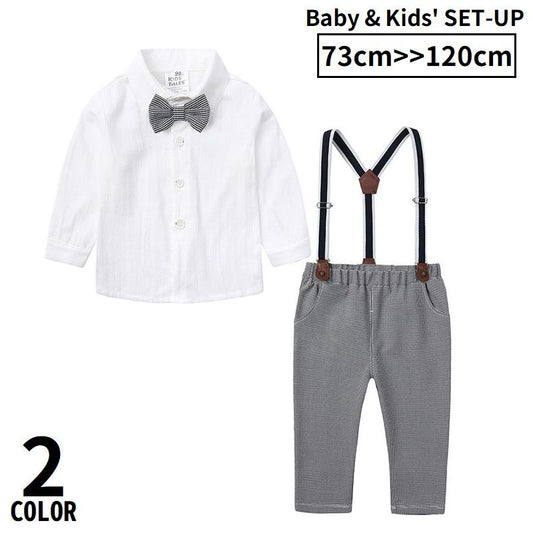上下セットアップ 子供服 ベビー キッズ 男の子 長袖シャツ 商品画像