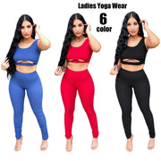 ヨガウェア 上下セット レディース 女性用 セットアップ フィットネスウェア トレーニングウェア タンクトップ ショート丈 レギンスパンツ レギパン スパッツ トップス ボトムス 婦人用 運動 スポーツ エクササイズ