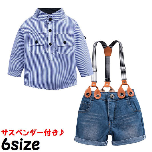セットアップ 上下セット シャツ ブラウス 長袖 ハーフパンツ 商品画像
