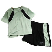 スポーツウェア 上下セット キッズ ジュニア セットアップ 半袖 短パン Tシャツ ハーフパンツ 通気性 スポーツ 運動 トレーニング おしゃれ 普段使い