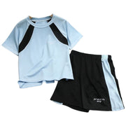 スポーツウェア 上下セット キッズ ジュニア セットアップ 半袖 短パン Tシャツ ハーフパンツ 通気性 スポーツ 運動 トレーニング おしゃれ 普段使い