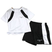 スポーツウェア 上下セット キッズ ジュニア セットアップ 半袖 短パン Tシャツ ハーフパンツ 通気性 スポーツ 運動 トレーニング おしゃれ 普段使い