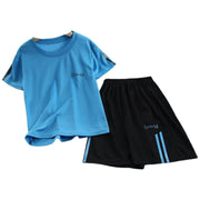 スポーツウェア 上下セット キッズ ジュニア セットアップ 半袖 短パン Tシャツ ハーフパンツ 通気性 スポーツ 運動 トレーニング おしゃれ 普段使い