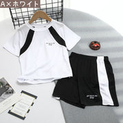 スポーツウェア 上下セット キッズ ジュニア セットアップ 半袖 短パン Tシャツ ハーフパンツ 通気性 スポーツ 運動 トレーニング おしゃれ 普段使い