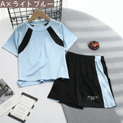 スポーツウェア 上下セット キッズ ジュニア セットアップ 半袖 短パン Tシャツ ハーフパンツ 通気性 スポーツ 運動 トレーニング おしゃれ 普段使い