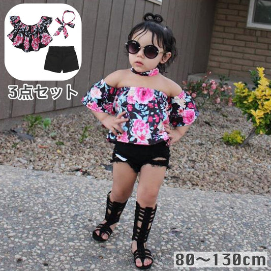 セットアップ ヘアバンド 3点セット キッズ ベビー 子供用 商品画像