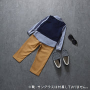 3点セット 長袖シャツ ベスト ロングパンツ 長ズボン ベビー服 子供服 ジレ ウエストゴム 前開き 前ボタン カジュアル チェック柄 無地 おしゃれ きれいめ 上品 男の子 男児 ベビーウェア キッズ 赤ちゃん 児童 子ども服 こども服 80cm 90cm 100cm
